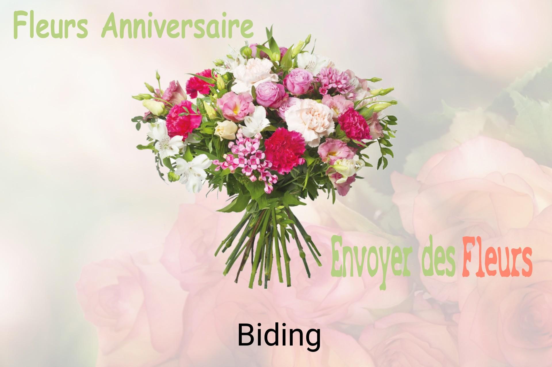 Bouquet de fleurs d’anniversaire livré à Biding